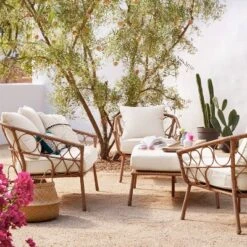 2pc Britanna Outdoor Patio Chairs, Club Chairs Natural - Opalhouse™ -Sunnydaze Decor Store GUEST 6385c2ea 6b29 41a9 8f22 4a71cfddc595