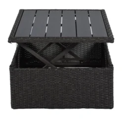 4pc Outdoor Wicker Rectangle Daybed With Canopy & Cushions - Beige - GODEER -Sunnydaze Decor Store GUEST 63a5e210 8a82 4515 92ed 04a43b485285