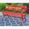Outdoor Steel Loveseat Bench - Red - Captiva Designs