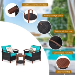 Tangkula 3-Piece Patio Rattan Bistro Set Acacia Wood Frame Sofa And Side Table 22 Tangkula 3-Piece Patio Rattan Bistro Set Acacia Wood Frame Sofa And Side Table -Sunnydaze Decor Store GUEST 64a45649 db2f 4276 b9f7 1c7a147ae2bf