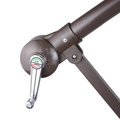 Nature Spring Offset Swivel Patio Umbrella - 10', Green 4 Nature Spring Offset Swivel Patio Umbrella - 10', Green - Image 2