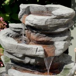 Sunnydaze Decor Sunnydaze 31"H Electric Polyresin And Fiberglass Lighted Cobblestone Waterfall Outdoor Water Fountain With LED Lights 11 Sunnydaze Decor Sunnydaze 31"H Electric Polyresin And Fiberglass Lighted Cobblestone Waterfall Outdoor Water Fountain With LED Lights -Sunnydaze Decor Store GUEST 6645a85d ab83 434c 9416 733ae30416cd