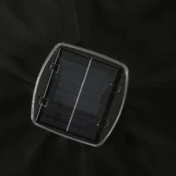 9' X 9' Mirage II Fiesta Market Patio Umbrella With Solar LED Tube Lights Black - Island Umbrella -Sunnydaze Decor Store GUEST 66eaec79 26d0 48e9 994f 00ebb50e2ff3