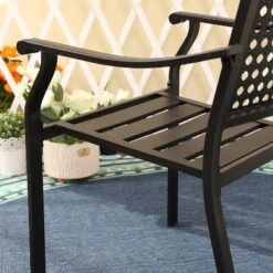 7pc Outdoor Dining Set With Faux Wood Top & Metal Frame & Wrought Iron Chairs - Beige - Captiva Designs 35 7pc Outdoor Dining Set With Faux Wood Top & Metal Frame & Wrought Iron Chairs - Beige - Captiva Designs -Sunnydaze Decor Store GUEST 66f4d42d 5a65 4d36 8709 3806b0c210aa