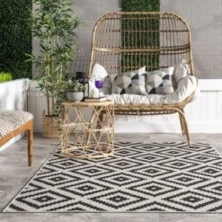 NuLOOM Darrow Moroccan Diamond Indoor/Outdoor Patio Area Rug 17 NuLOOM Darrow Moroccan Diamond Indoor/Outdoor Patio Area Rug -Sunnydaze Decor Store GUEST 672deace b5e9 4c96 9912 11ae1af19b63