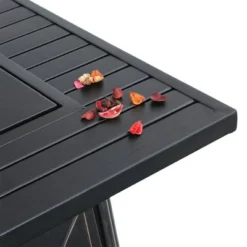 5pc Patio Dining Set With Square Steel Fire Pit With Faux Wood Tabletop & Rattan 360 Swivel Chairs - Captiva Designs 28 5pc Patio Dining Set With Square Steel Fire Pit With Faux Wood Tabletop & Rattan 360 Swivel Chairs - Captiva Designs -Sunnydaze Decor Store GUEST 68486452 ad09 4266 a37b a4b25e8cbc33