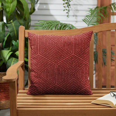 20" Sunbrella Outdoor Throw Pillow Red 3 20" Sunbrella Outdoor Throw Pillow Red