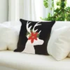 18"x18" Front Porch Reindeer Indoor/Outdoor Square Throw Pillow Black - Liora Manne -Sunnydaze Decor Store GUEST 69151846 b02e 4698 bce7 759698fbc76e