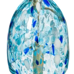 Evergreen Art Glass Speckle Light Blue Bell Chime -Sunnydaze Decor Store GUEST 69435af3 5ae4 4573 b163 9b71eb43d766