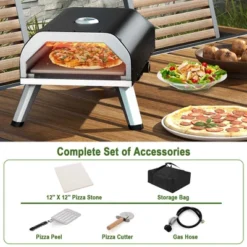 Costway Outdoor Gas Pizza Oven Portable Propane Pizza Stove With Oven Cover Pizza Stone -Sunnydaze Decor Store GUEST 697d085b ba44 49ab bd82 3285892f151e