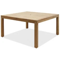 Versailles 9pc Patio Teak Wood Square Dining Set - International Home Miami