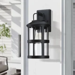 Glass Outdoor Wall Light Black - Wellfor 12 Glass Outdoor Wall Light Black - Wellfor -Sunnydaze Decor Store GUEST 6a14c2e9 466b 4e47 a805 d24206976478