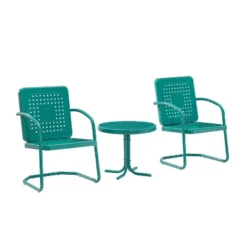 Bates 3pc Outdoor Chair Set - Turquoise - Crosley 13 Bates 3pc Outdoor Chair Set - Turquoise - Crosley -Sunnydaze Decor Store GUEST 6a72b2fc 5ebb 468a b4ff c6a84187a842