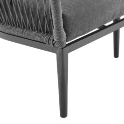 Dover 2pc Outdoor Rope Conversation Set With Loveseat & Coffee Table - Charcoal/Matte Black - Crosley -Sunnydaze Decor Store GUEST 6bbd0dcc 08c0 42f8 b18c 082dd1298585