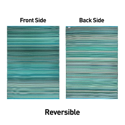 World Rug Gallery Contemporary Stripe Reversible Plastic Outdoor Rugs 12 World Rug Gallery Contemporary Stripe Reversible Plastic Outdoor Rugs - Image 10