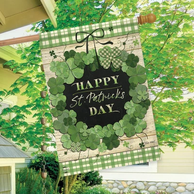 Briarwood Lane Lucky Wreath St. Patrick's Day House Flag Cover Pl 4 Briarwood Lane Lucky Wreath St. Patrick's Day House Flag Cover Pl - Image 2
