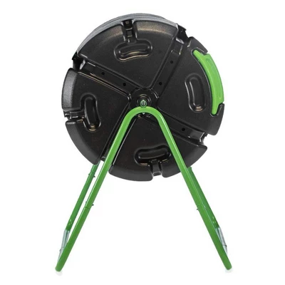 FCMP Outdoor HF-RM4000 HOTFROG 37 Gallon Plastic Single Chamber Roto Tumbling Composter Outdoor Elevated Rotating Garden Compost Bin, Black/Green 3 FCMP Outdoor HF-RM4000 HOTFROG 37 Gallon Plastic Single Chamber Roto Tumbling Composter Outdoor Elevated Rotating Garden Compost Bin, Black/Green