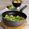 Tosca Siena 11 Inch Nonstick Aluminum Wok In Grey Granite -Sunnydaze Decor Store GUEST 6e540111 a893 4367 b4f7 b05a1d90c817