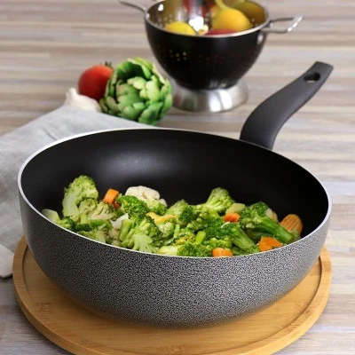 Tosca Siena 11 Inch Nonstick Aluminum Wok In Grey Granite 3 Tosca Siena 11 Inch Nonstick Aluminum Wok In Grey Granite