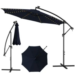 Costway 10FT Patio Solar-Lighted 112 LED Cantilever Offset Umbrella Crank Tilt Outdoor -Sunnydaze Decor Store GUEST 6e64973e 63e3 4f79 a571 0d0aabf046cd