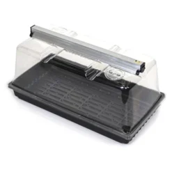 SunBlaster SL1600228 Prism Lens Powered LED Mini Greenhouse Kit W/NanoTech Light Reflector & Double-Thick Tray For Seed Starting Or Plant Propagation
