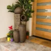 43" Indoor/Outdoor Pottery Fountain With Replaceable LED Lights Brown - Alpine Corporation -Sunnydaze Decor Store GUEST 6f973721 37ca 4ab3 9332 f15cb9a84005