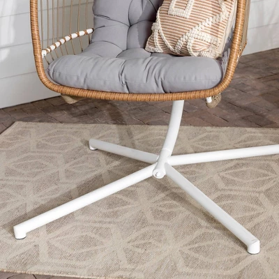 Toluca Hanging Outdoor Boho Egg Chair With Cushion - Saracina Home 9 Toluca Hanging Outdoor Boho Egg Chair With Cushion - Saracina Home - Image 7