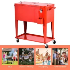 Costway 80-quart Cooler Beer Cart Outdoor Entertaining Rolling Party Steel Bar Bistro 15 Costway 80-quart Cooler Beer Cart Outdoor Entertaining Rolling Party Steel Bar Bistro -Sunnydaze Decor Store GUEST 709ffc5d b85b 4638 838f 05ee0eb3f3f3