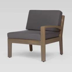 Grenada 5pc Acacia Sectional Sofa Set - Gray/Dark Gray - Christopher Knight Home -Sunnydaze Decor Store GUEST 71b50f78 c0c4 49db 9973 101a62fdcb9b