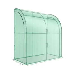 Costway 7'x 3.5'x 7' Lean-to Greenhouse Portable Wall House With Green PE Cover And Shelf 16 Costway 7'x 3.5'x 7' Lean-to Greenhouse Portable Wall House With Green PE Cover And Shelf -Sunnydaze Decor Store GUEST 72065425 b6f3 4a30 958a fae03aca3b00