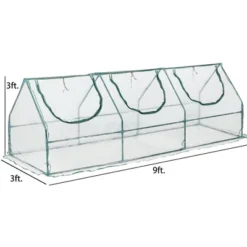 Aoodor 9 Ft. X 3 Ft. X 3 Ft. Mini Outdoor Greenhouse Three Zipped Doors 15 Aoodor 9 Ft. X 3 Ft. X 3 Ft. Mini Outdoor Greenhouse Three Zipped Doors -Sunnydaze Decor Store GUEST 72ca6f83 5792 454d 8adb 2657097317ac