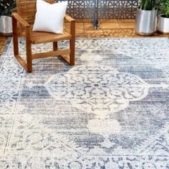 Sofia Magnolia 5'3" X 7'2" Outdoor Patio Rug Navy Blue - Nicole Miller 11 Sofia Magnolia 5'3" X 7'2" Outdoor Patio Rug Navy Blue - Nicole Miller -Sunnydaze Decor Store GUEST 73b6d95f 2e4e 40a1 97a9 5896e565217a