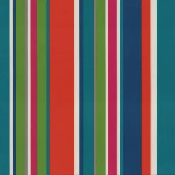 2pk St. Lucia Stripe Squared Corners Outdoor Seat Cushions Blue - Pillow Perfect