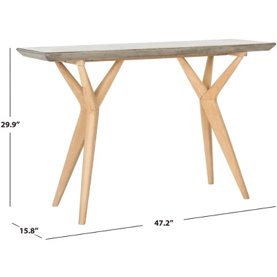 Ragna Concrete Console - Dark Grey - Safavieh 8 Ragna Concrete Console - Dark Grey - Safavieh - Image 6