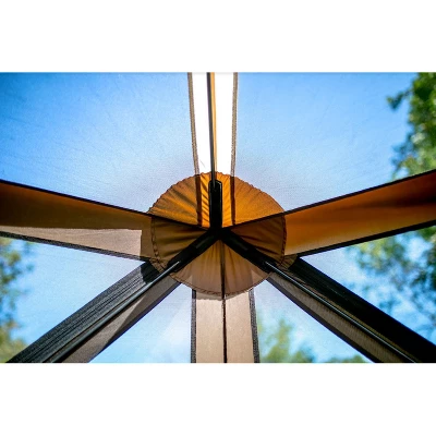 CLAM Quick-Set Pavilion Camper Foot Portable Pop-Up Camping Outdoor Gazebo Screen Tent 6 Sided Canopy Shelter With Stakes And Bag 7 CLAM Quick-Set Pavilion Camper Foot Portable Pop-Up Camping Outdoor Gazebo Screen Tent 6 Sided Canopy Shelter With Stakes And Bag - Image 5