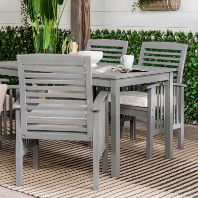 Ravenscroft 5pc Acacia Wood Patio Dining Set - Saracina Home 12 Ravenscroft 5pc Acacia Wood Patio Dining Set - Saracina Home - Image 10