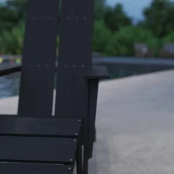 Merrick Lane Set Of 2 Adirondack Slatted Back Patio Chairs With Accompanying Foot Ottomans -Sunnydaze Decor Store GUEST 76e986f7 ff8f 4a1f 9eb9 eb7a7aaa3025