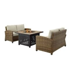 Crosley 3pc Bradenton Steel Outdoor Patio Fire Pit Furniture Set With Two Loveseats Tan/Brown 16 Crosley 3pc Bradenton Steel Outdoor Patio Fire Pit Furniture Set With Two Loveseats Tan/Brown -Sunnydaze Decor Store GUEST 7701d5f1 ecbb 4bb4 b81e 978e1be4d0ec