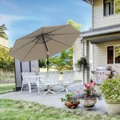 Nature Spring Tilting Patio Umbrella With Solar LED Lights - 10', Sand 9 Nature Spring Tilting Patio Umbrella With Solar LED Lights - 10', Sand -Sunnydaze Decor Store GUEST 78f15681 c98f 4516 bf48 5ac983f94781