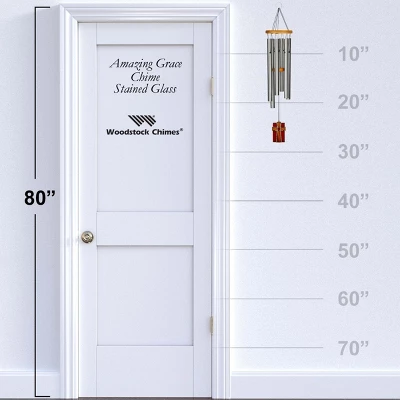 Woodstock Wind Chimes Signature Collection, Amazing Grace Chime, 28'' Stained Glass Wind Chime AGS 5 Woodstock Wind Chimes Signature Collection, Amazing Grace Chime, 28'' Stained Glass Wind Chime AGS - Image 3