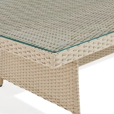 57" X 33" All-Weather Wicker Canaan Outdoor Coffee Table Brown - Alaterre Furniture 6 57" X 33" All-Weather Wicker Canaan Outdoor Coffee Table Brown - Alaterre Furniture - Image 4