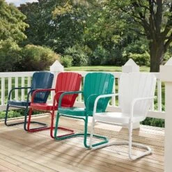 Ridgeland 2pk Outdoor Chairs - White - Crosley -Sunnydaze Decor Store GUEST 7a6f7c79 e12f 43bf bb44 ac93aa5d911f