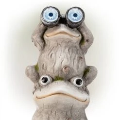 23" Magnesium Oxide Solar Three Stack Frogs With LED Light Statue - Alpine Corporation -Sunnydaze Decor Store GUEST 7bd992ca 8ad7 4040 b5a0 3080dcaf5850
