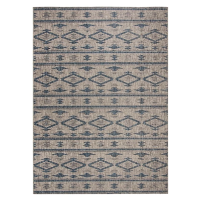 Yarrow Outdoor Rug Navy/Gray - Safavieh 7 Yarrow Outdoor Rug Navy/Gray - Safavieh - Image 5