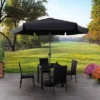 10' Tilting Market Patio Umbrella With Base - CorLiving