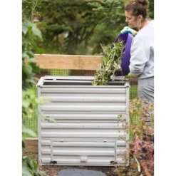 Gardener's Supply Company Demeter Metal Compost Bin | Weatherproof Powder-Coated Galvanized Steel Large Outdoor Composter | 36"W X 20"D X 32"H - Steel 9 Gardener's Supply Company Demeter Metal Compost Bin | Weatherproof Powder-Coated Galvanized Steel Large Outdoor Composter | 36"W X 20"D X 32"H - Steel -Sunnydaze Decor Store GUEST 7c924028 dc9c 41cc b9fd 8889c9df22ca