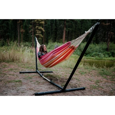 Stansport Cotton Blend Traveler Hammock 78" X 31" Red 6 Stansport Cotton Blend Traveler Hammock 78" X 31" Red - Image 4