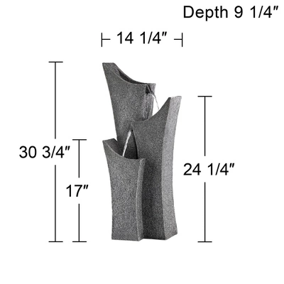 John Timberland Exton Modern Zen Cascading Arched Outdoor Floor Water Fountain 30 3/4" For Yard Garden Patio Home Deck Porch House Exterior Balcony 8 John Timberland Exton Modern Zen Cascading Arched Outdoor Floor Water Fountain 30 3/4" For Yard Garden Patio Home Deck Porch House Exterior Balcony - Image 6