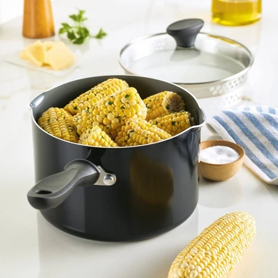 Farberware Reliance Pro 3qt Nonstick Ceramic Covered Straining Saucepan Black/Gray 3 Farberware Reliance Pro 3qt Nonstick Ceramic Covered Straining Saucepan Black/Gray