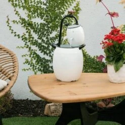 19" Barrels And Facet Tabletop Fountain White - Alpine Corporation